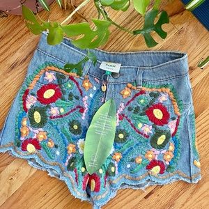 FARM RIO Ultra High-Rise Denim Shorts